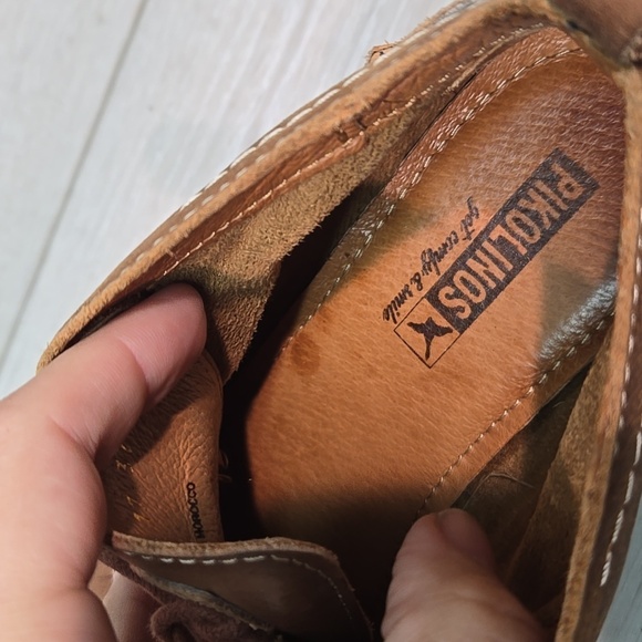 Pikolinos Women Le Mans calfskin Leather stack Heels Boots shoes sz 37/6.5-7 - Picture 14 of 15